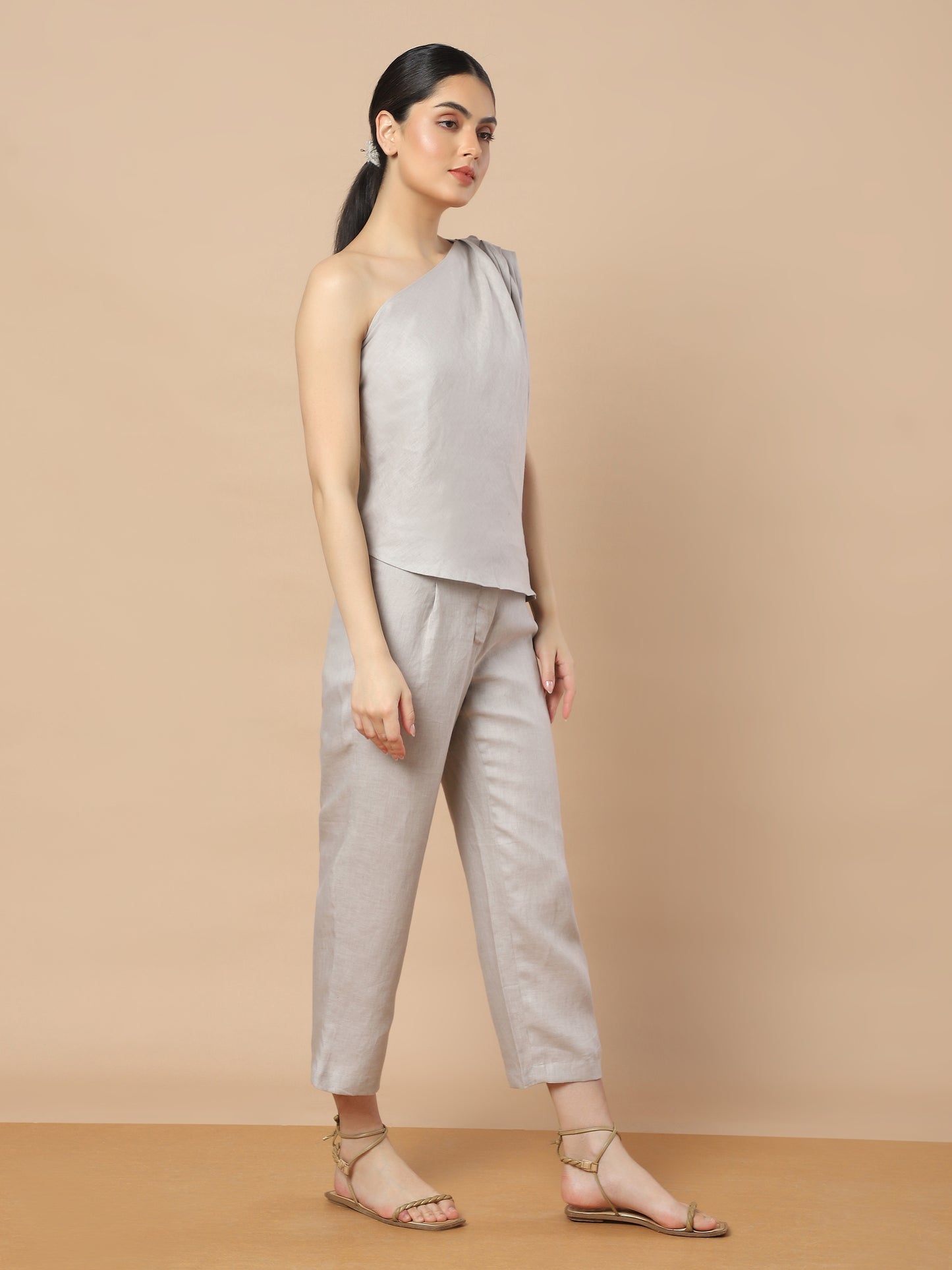 Hemp One-Shoulder Top & Pant Set