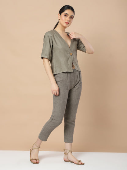 Irresistible Duo: Hemp Top and Pant Cord Set