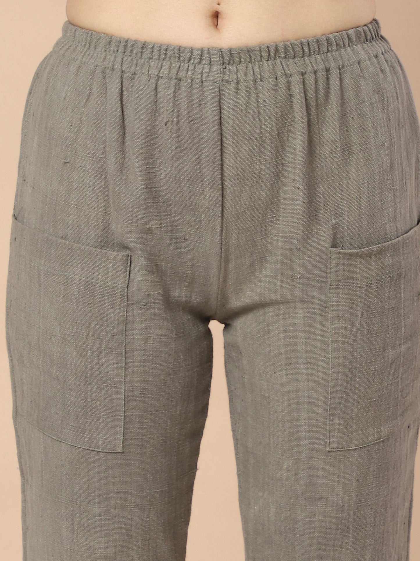 Hemp Pants with Front Pockets