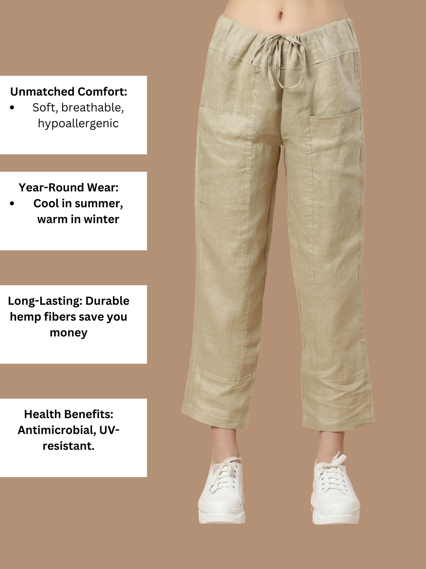 Hanf Khaki Hose